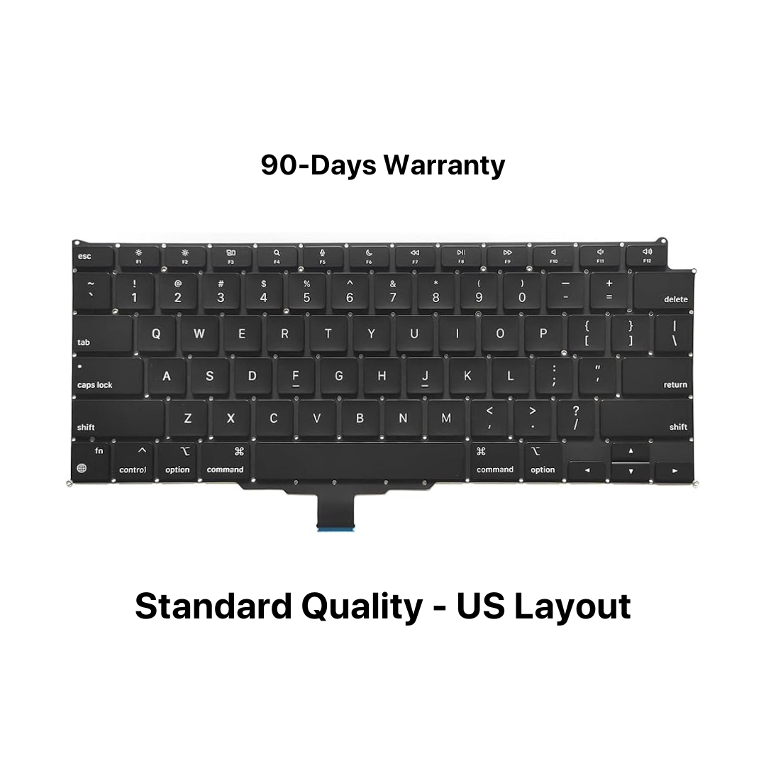 Keyboard for MacBook Air A2337 (M1, 2020) | US/UK Layout | Replacement Keypad | EMC 3598 Keyboard for MacBook Air A2337 (M1, 2020) | US/UK Layout | Replacement Keypad | EMC 3598